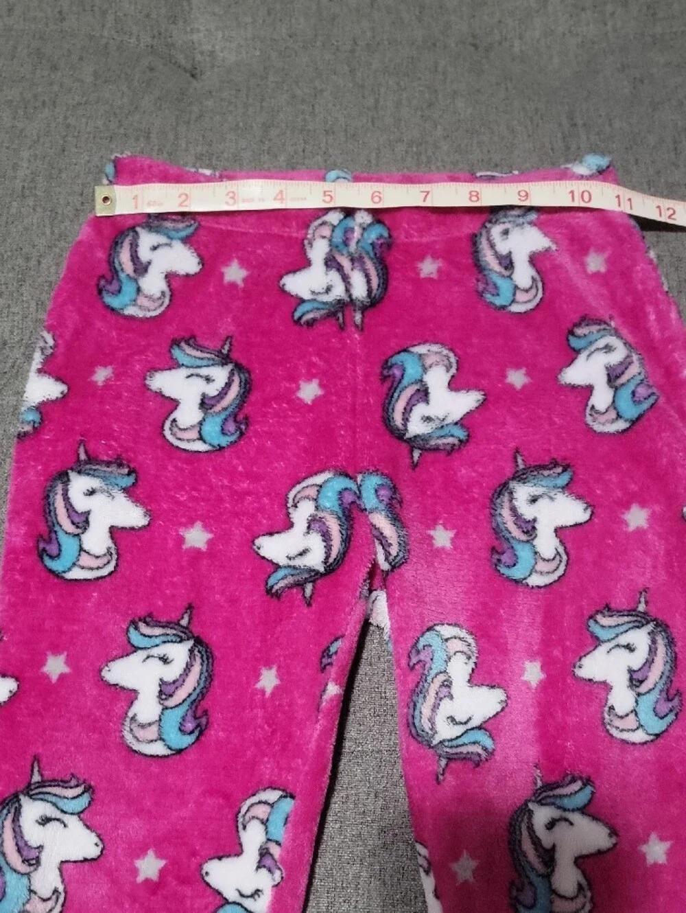 wonder nation Gray Top & Pink Unicorn Print Kids Pajama Set S(6-6X)